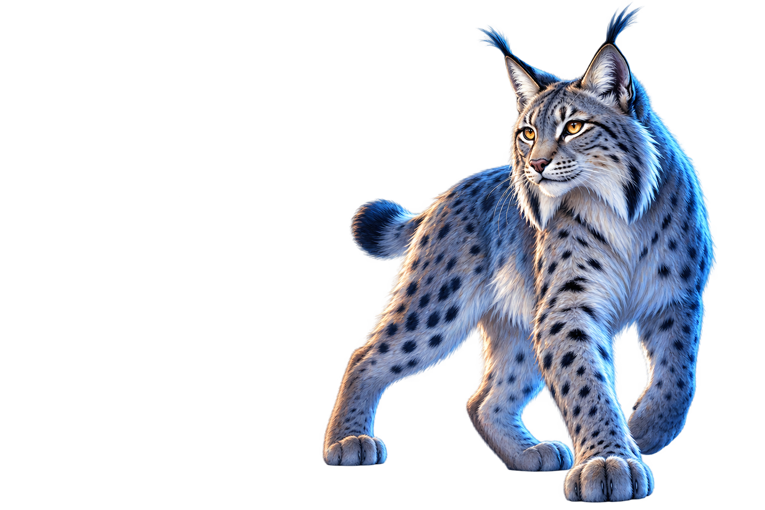 一只灵动的猞猁,象征灵熙在AI时代的敏锐与行动力